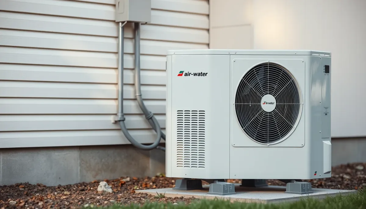 Unité extérieure d'une pompe à chaleur air/eau Daikin Altherma en fonctionnement