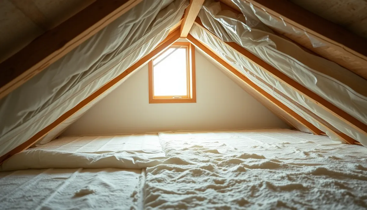 Pare-vapeur et étanchéité à l'air posés sur l'isolation des rampants