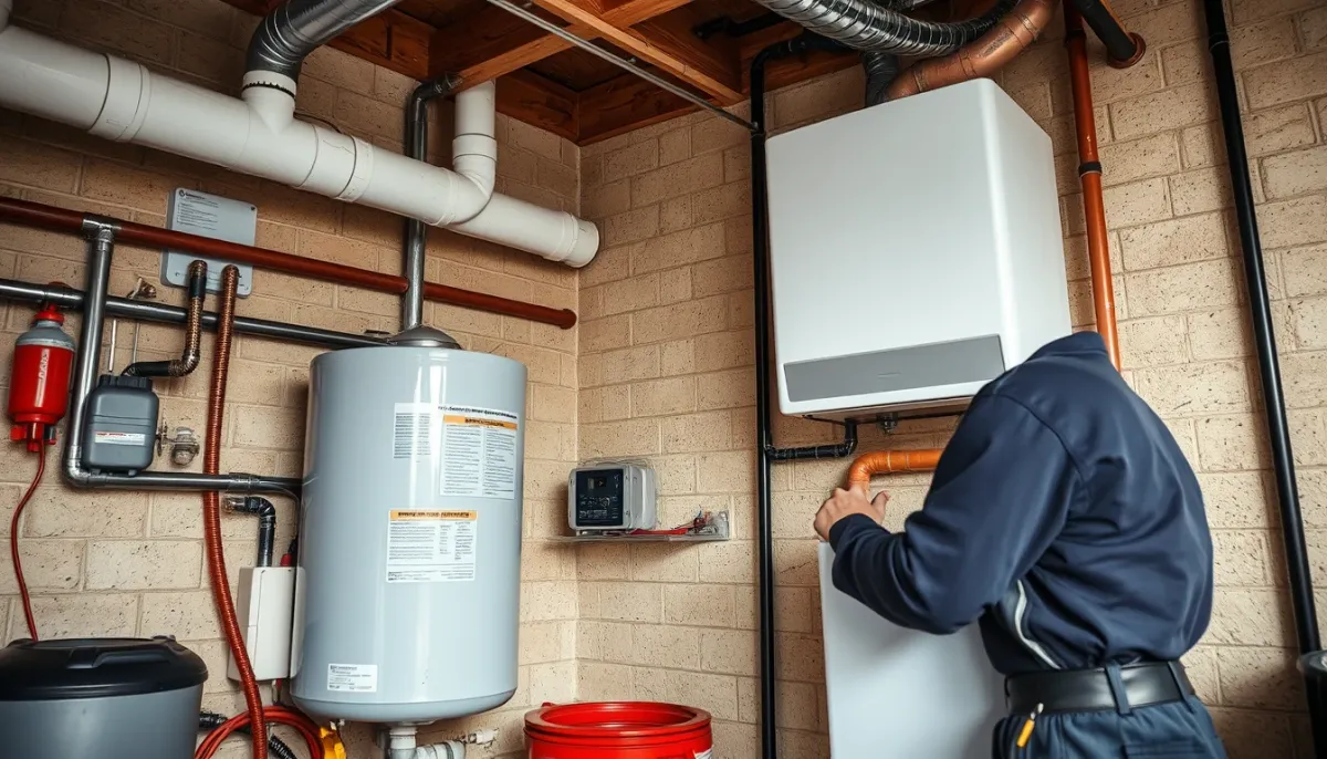 Installation d'un chauffe-eau thermodynamique dans un garage des Landes