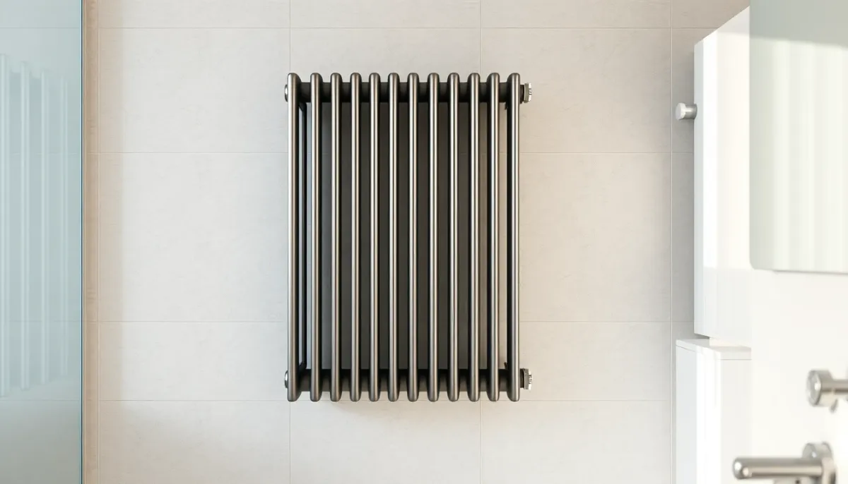 Radiateur basse température moderne dans une salle de bain contemporaine