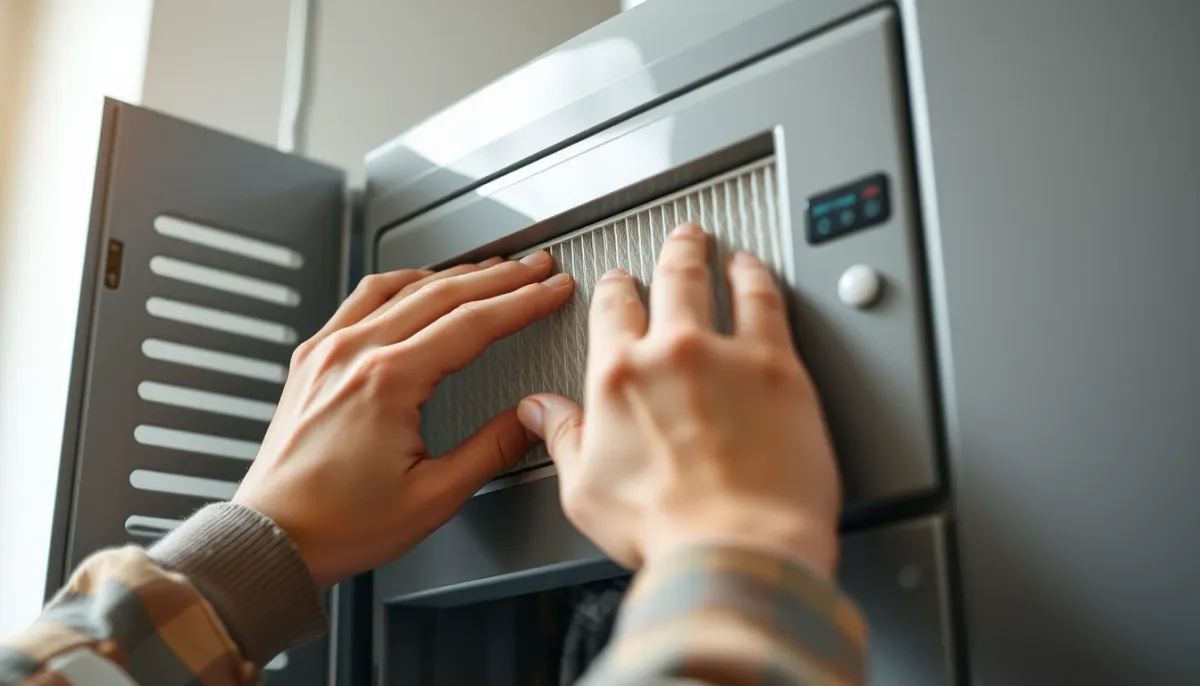 Vérification du filtre à air d'un chauffe-eau thermodynamique