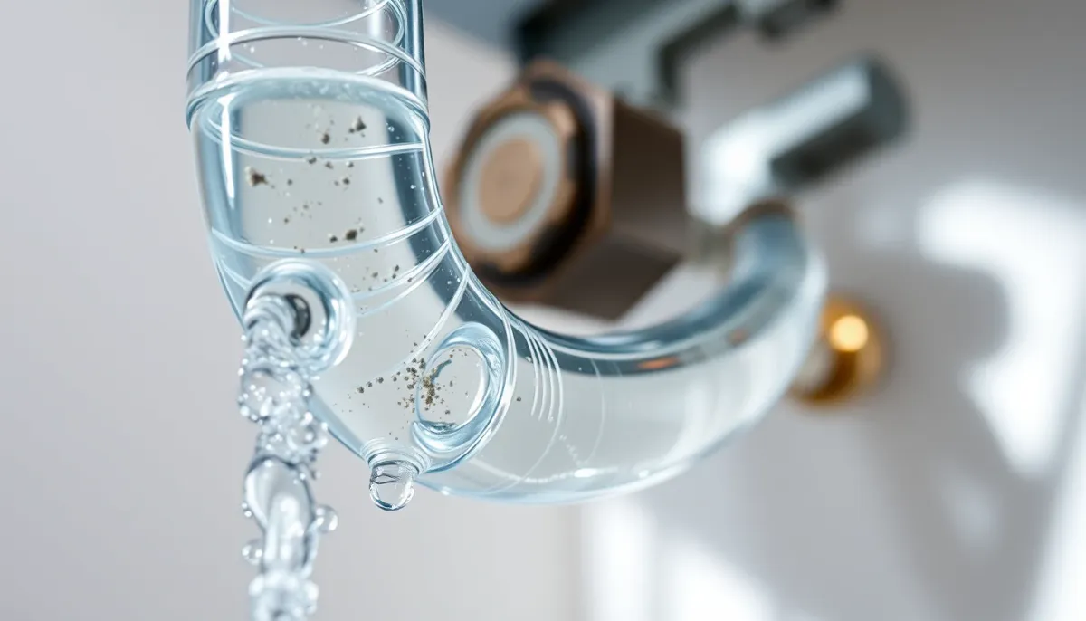 Rinçage d'un circuit de chauffage : évacuation des boues et dépôts dans un tuyau transparent
