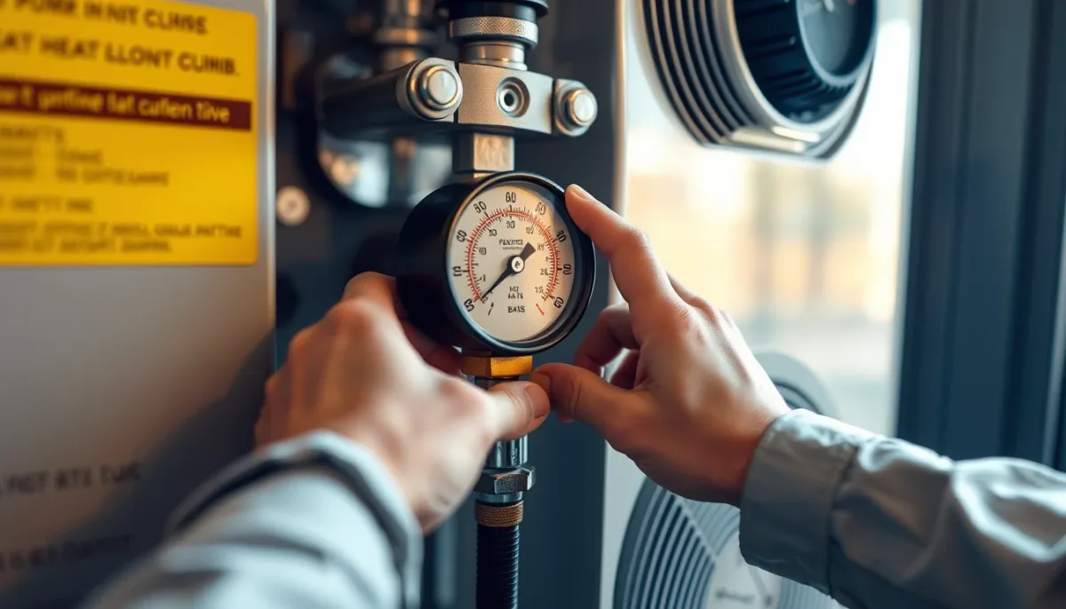 Vérification de la pression du circuit hydraulique d'une pompe à chaleur